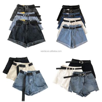 China Lady Breathable Casual Denim Shorts, 2022 Summer Women Short Zipper Fly Jeans for sale