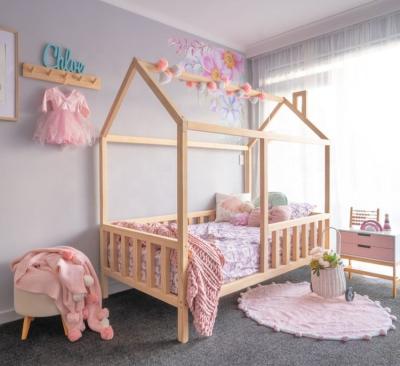 China Latest Modern Double Bed Designs House Bed Kids for sale