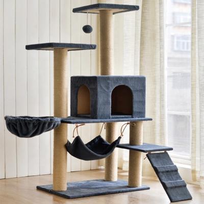 China Paradise Cat Tree Condo Pet House Viable Natural Tower Cat Furniture For Small Cats for sale