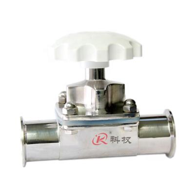 China Hot Sale Dairy Sanitary Tri Clamp Stainless Steel Manual Diaphragm Valve for sale