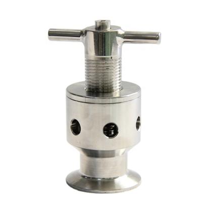 China High Quality Sanitary Adjustable Dairy Stainless Steel Vacuum Air Release Safety Pressure Relief Valve for sale