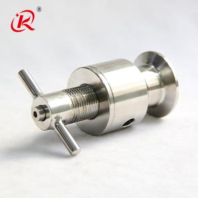 China Sanitary Stainless Steel Dairy Adjustable Vacuum Air Release Valve Breathing Safety Valve for sale