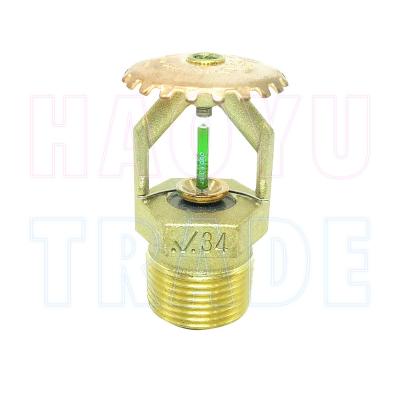 China V3402 K FM Factor 115 C Green Color 93C/200F 3mm Glass Bulb Sprinkler Head Brass Sprinkler Head Approved for sale