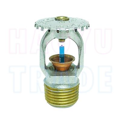 China Chrome Plating Sprinkler 286F Copper Straight Decorative Glass Bulb Type Sprinkler 3mm For Plant 1/2inch Size K Factor 5.6/80 15mm NPT Sprinkler for sale