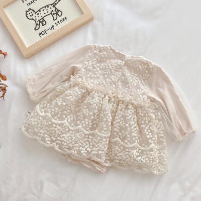 China 2021 spring baby lace baby romper full sleeve baby romper dress 0-2 years old for sale