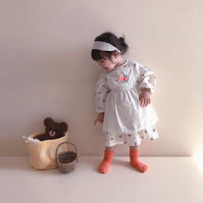 China High Quality Breathable Baby Dresses 6 Months Kids Sisters Clothes Cotton Dress Korean Floral Printing for sale