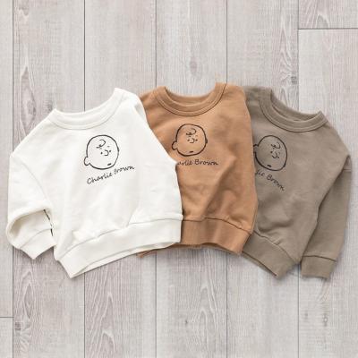 China Children Windproof Girl Tops Autumn Clothing Cartoon Print 3 Years Old Girls Clothes Children Terry Sweatshirt for sale