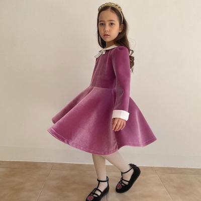 China High Quality Breathable Children Dress Girls Winter Clothes Children Princess Double Velvet Girl Winter Dress for sale