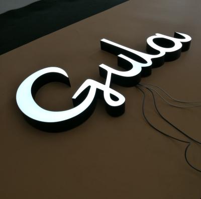 China Custom Stores Outdoor Resin Character Logo Signboard Luminous Store Decoration for sale