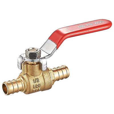 China Toilet Home Kitchen / Plumbing Faucet Brass Pagoda Pneumatic Small Handle Water Pipe Valve Red Switch 1/2 for sale