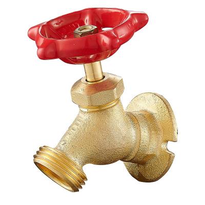 China Custom Red Handwheel Kitchen Toilet/Piping Factory Lead Free Home External Drain Valves Thickened Brass Drain Valves for sale