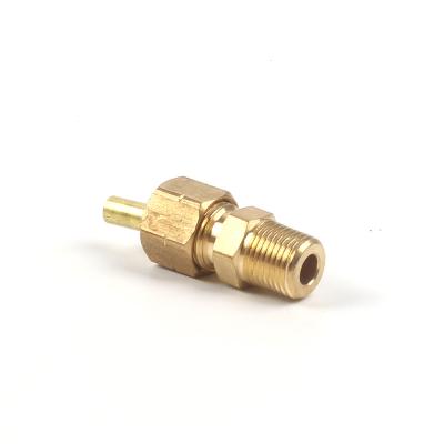 China Easy To Disassemble No Tools Flare Required Brass Pipe 61068-64 Compression Adapter Barb Hose Fitting Connector for sale