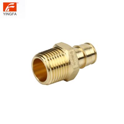 China Easy To Disassemble No Tools Flared Required 62103 Brass Hexagonal Male Pex F1960 Pipe Fittings for sale