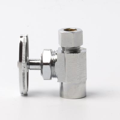 China Easy To Install Cock Ball Chrome Polish Brass Creative Angle Valve for sale