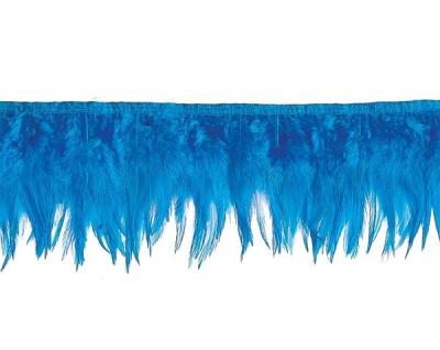 China 4-6 Inch Saddle Hackle Feather Fringe Trim With Satin Ribbon Tapes 1 Yard/Meter for sale