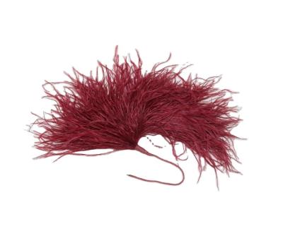 China 10x20cm Ostrich Feather Headdress Floral Feathers Mount With Wire Accessory for sale