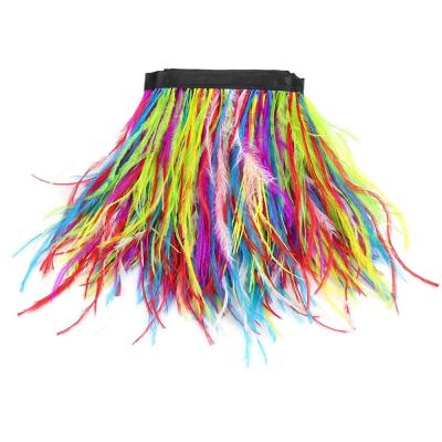 China 1 Yard Ostrich Feather Plumes Fringe Trim for 10-15cm Length for sale