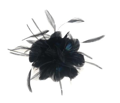 China Pattern Dyed Chicken Feather Mounts , Ostrich Feather Flowers Mount With Wire for sale