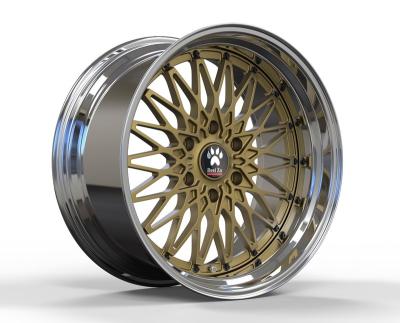 China 6061-T6 New Trend 2022 Aluminum Forged Wheels RueiZu Model 2 Pieces F1639 Forged Car Rims Gold Luxury Rims for sale