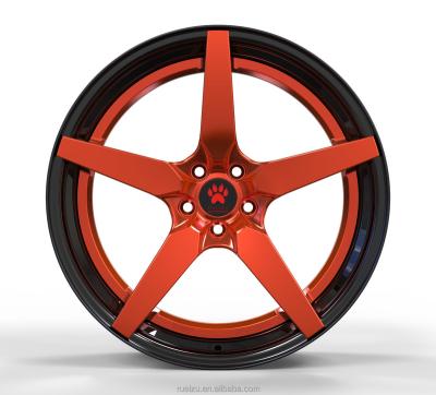 China Drive Wheel Heavy Duty Auto Car Spare Parts Model R303 Lightweight Car Wheels 20 Inch 5X100 2 Piece Forged Wheels for sale