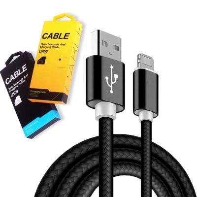 China Wholesale Long 1m 2m MP3/MP4 Player 3m For Mobile Phone Cable USB Nylon Braided Micro USB Cable Charging Cable For Iphone Samsung for sale