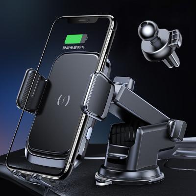 China 15W Wireless Charger Car Holder Smart Sensor Patent Universal Automatic Fast Wireless Charger For Iphone For Samsung for sale