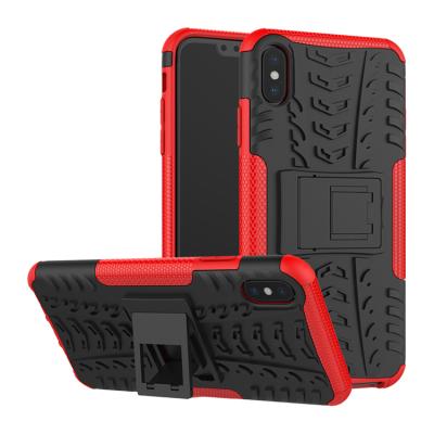 China With Stand Factory Sales TPU Hidden Shockproof PC Phone Case For Iphone 7 6 Note 8 Mobile Phone Cover With Stand for sale