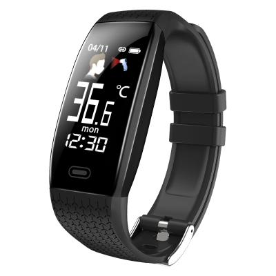 China High Quality Fitness Tracker Touch Screen 1.14inch Smart Band With Body Temperature Sensor Sleep Monitor Smart Wristband for sale