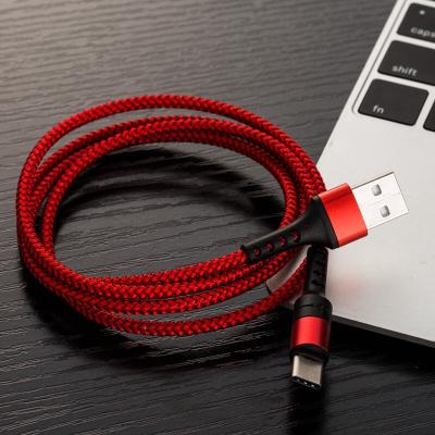 China New 2.5A Nylon Braided Cable USB-C Type Tipo C Aluminum USB C Player USB C Cable MP3 / MP4 for sale