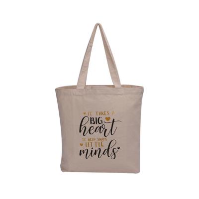 China Wholesale High Quality Custom Design Natural Cotton Hot Selling Logo Hot Sale Heavy Duty Handled Canvas Tote Women Bag for sale