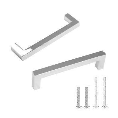 China Traditional Kitchen Cabinet Hardware Zinc Alloy Square Cabinet Handles Drawer Pulls for sale