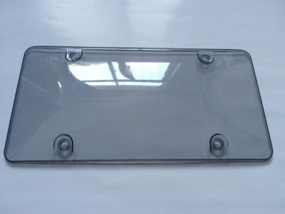 China YK-LPF826L Unbreakable USA License Plate Frame Shield PS Clear Smoke Car License Plate Frame Covers car accessories for sale