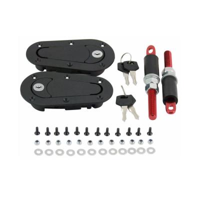 China YK-HRG-01 Universal Racing Car Hood Pin Engine Bonnet Latch Lock Kit Flush Hood Latch and Pin Kit for sale