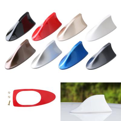 China YK-AT120 Car Shark Fin Antenna Cover AM FM Radio Signal Roof Aerial Adhesive Tape Base Car Decorative Antenna for sale