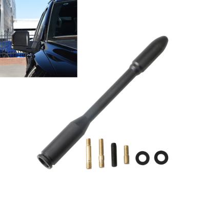 China YK-AT125 Universal Bullet Antenna Car Vehicle Replacement Antenna black Aluminum Alloy Auto Car Antenna Accessories for sale