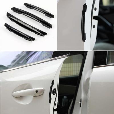 China Black Car Silicone Bumper Car Door Edge Guards Car Door Protector Universal Auto Door Side Edge Protection Sticker for sale