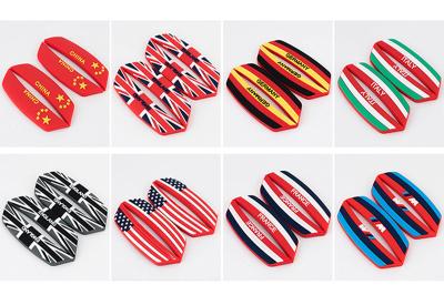 China Country Flag Short PVC Car Door Edge Guard Car Rearview Mirror/Defender Protector Universal Car Door Edge Protector for sale