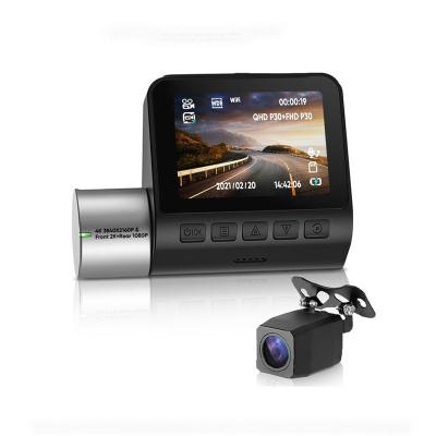 China NIGHT VISION V50 4k Dual VCR Dash Cam G Sensor Wifi Dash Camera Car DVR 24H Parking Front And Rear Camera for sale