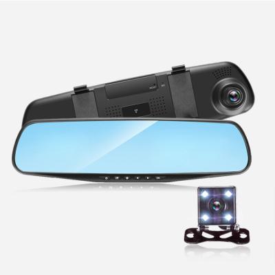 China NIGHT VISION Car Dvr Camera Automotive Full HD 1080P 4.3 Inch Rearview Mirror Digital Video Recorder Dual Lens Registratory Camcorder for sale