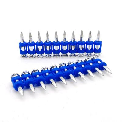 China Flat Threaded Studs Nails With 22 Mm Red Plastic Joint /Shank Knurled for sale