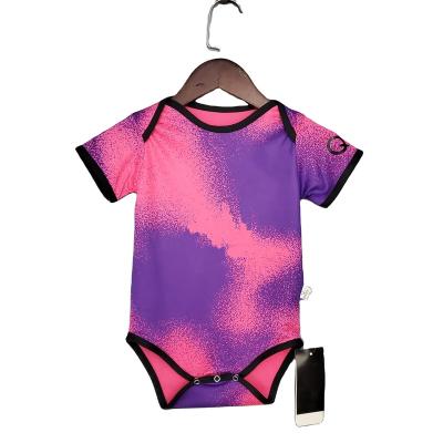 China Sets wholesale 100% polyester newborn baby football shirt comfy romper tank top custom made for sale