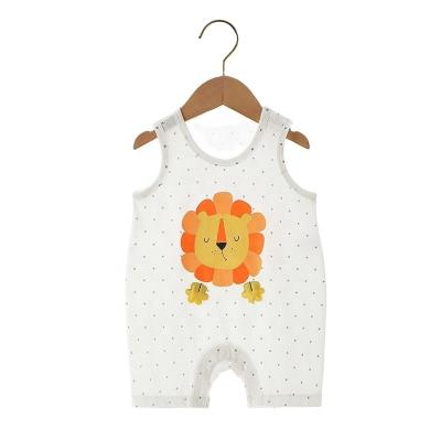 China 2020 Cheap Factory Price Baby Boy Romper Breathable Set Animal Print Baby Summer Vest Baby Clothes Infant Sleeveless for sale