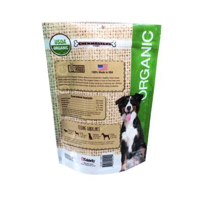 China Fashion Custom Eco Friendly Re-closable 2LB Ziplock Bag For Pet Treat Packaging for sale