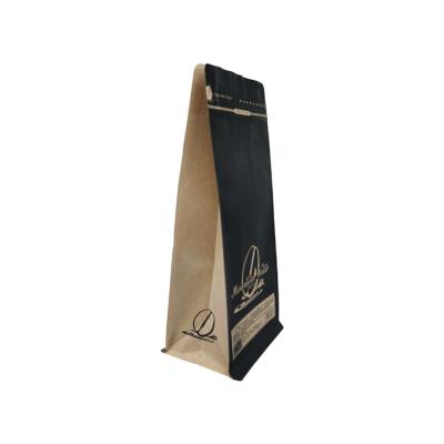 China Promote Sales Custom Eco Friendly Kraft Paper Coffee Bags 500g With Compostable Valve for sale