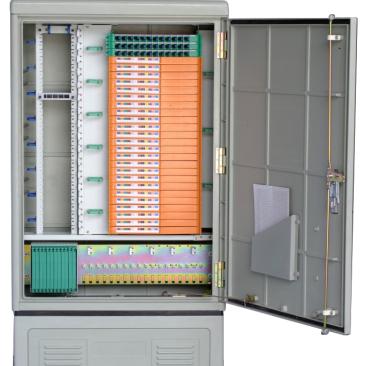 China 288 Cores Telecom Metal Fiber Optic IP 55 Outdoor Power Distribution Cabinet Without Jumper for sale