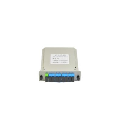 China Hot Sale 1*8 2*8 Fiber Optic SC APC Green Plug-in ODF Cassette PLC Splitter for sale