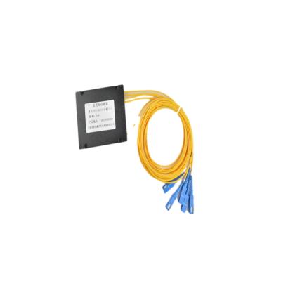 China Telecommunication FTTB/FTTH Fiber Optic ABS PLC Box Type Splitter 1*2 1x4 for sale