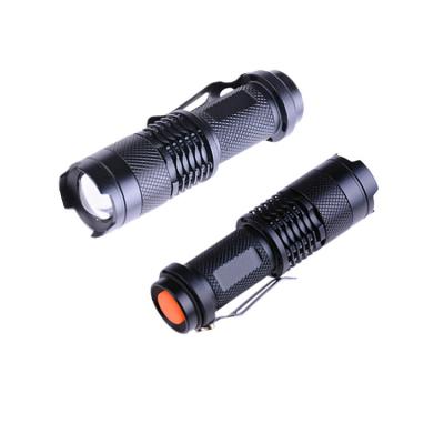 China Zoomable Led Lightweight Rechargeable Zoomable Mini Torch, Adjustable Focus Mini Led Tactical Flashlight With Clip for sale