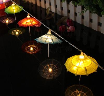 China Copper 10LED 165cm LED Umbrella String Light, Outdoor Party Led Lights for sale