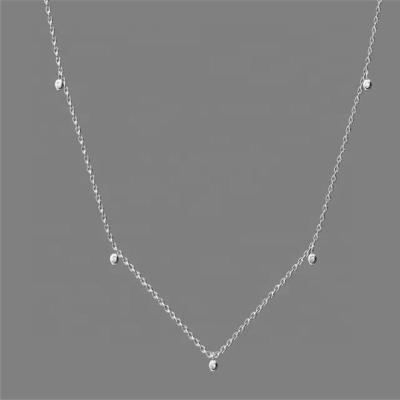 China 2019 Latest Fashionable Solid Gold Five Diamond Necklace 18K Gold Necklace Designs Necklace Woman for sale